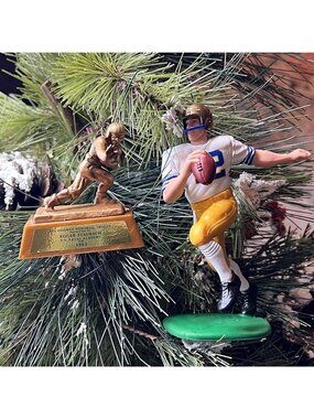Roger Staubach Heisman Trophy Starting Lineup Vintage Christmas Tree Ornaments